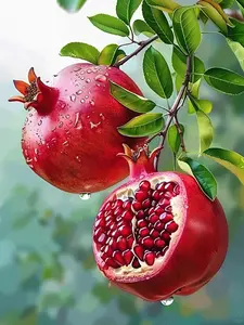 50+ Fresh Pomegranate Seeds | Pomegranate Fruit Tree Kit for Home Garden | Tall & Sweet, 85% Germination | Non-GMO, USA-Grown, Planting Guide