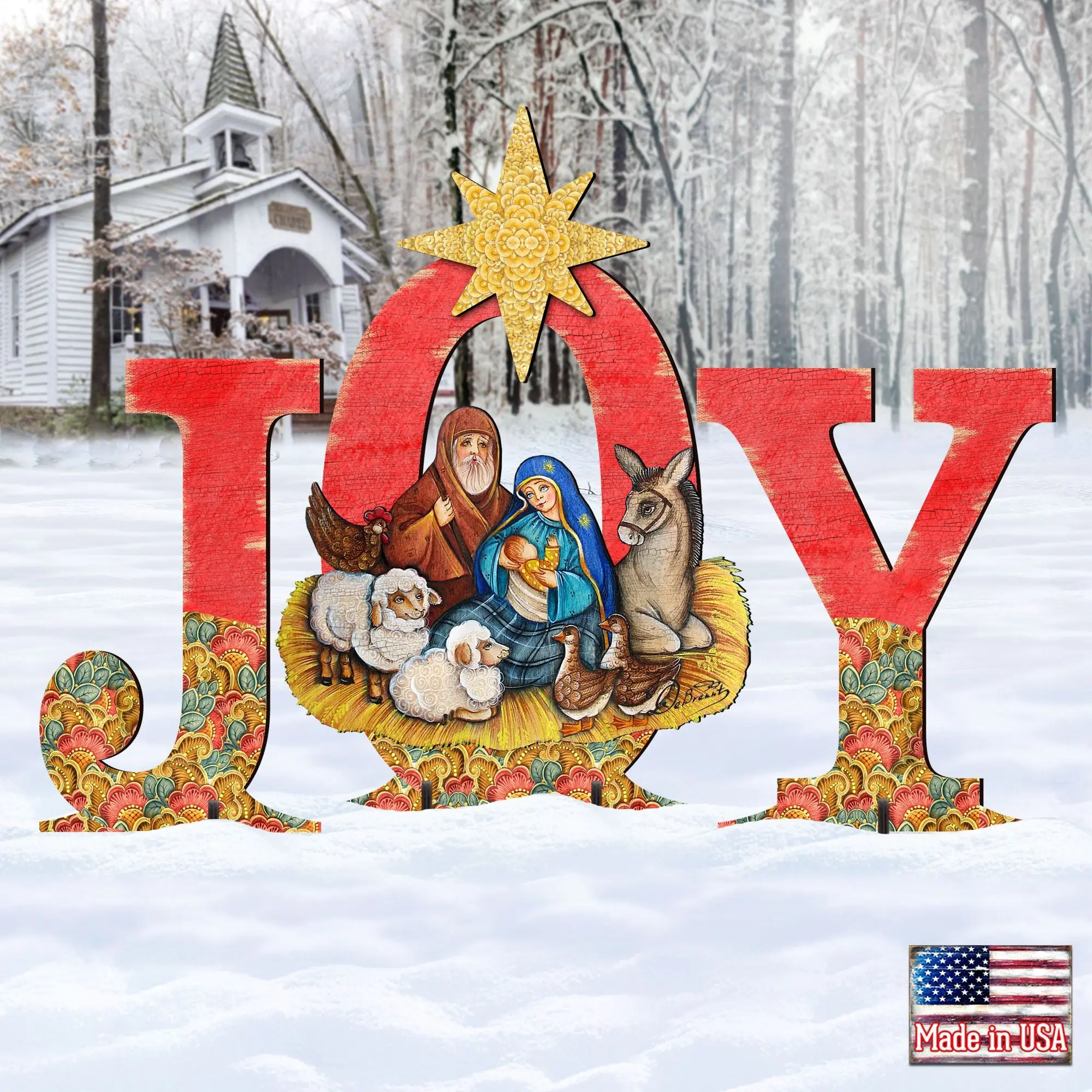 Joy Outdoor Nativity Set  by G. DeBrekht - Nativity Holiday Décor - 8121454F-S3L