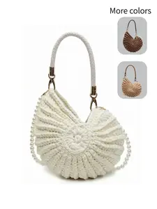 Women's Summer Vacation Woven Handbag Shoulder Bag, Large Capacity Casual Beach Tote, Perfect for Travel and Daily Use