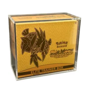 Advanced Pokémon Etb Acrylic Case Magnetic Lid Safe Elite Coach Box, High-Quality Pokemon Trading Card Storage Solution, Trade Card Box