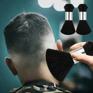 2pcs Matte Texture Neck Duster Brush, Soft Bristle, Salon & Home Use, Professional Barber Cleaning Tool, Must-Have Hairdressing Accessory, For Broken Hair Sweeping & Haircut Neck Cleaning