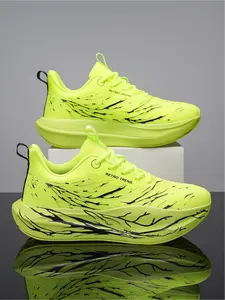 Men's Fluorescent Thorn Sneakers: Cushioned Platform Design, Street Style & Casual Trend Shoes