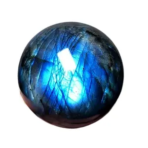 Natural blue feldspar ball, gray moonstone, raw stone, polished mineral specimen, home desktop decorative crystal ornament,Balance