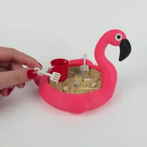 Mini Flamingo Sandbox Zen Garden - Tropical Office & Home Decor Figurine