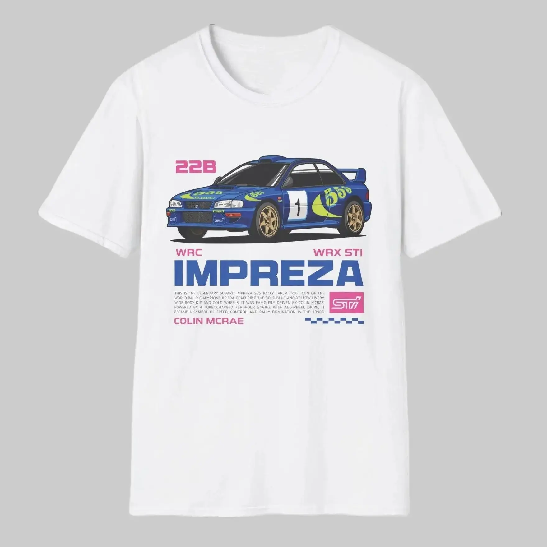 Subaru Impreza 555 Rally Car Shirt, WRC WRX STI Tee, Motorsport Apparel, Racing Enthusiast Gift T-Shirt Sweatshirt Hoodie