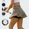 Women's High-Waisted Tennis Skort with Built-In Shorts and 3 Pockets