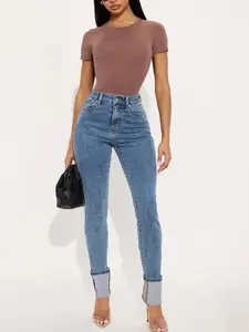 Unforgettable Cuffed Skinny Jeans - Medium Wash
