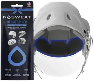 Nosweat Bow Helmet Liner 12-Pack Black Hypoallergenic Instantly Absorbs Sweat Lightweight Comfortable Fits Most Helmets Made in USA