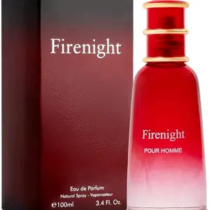 Firenight Pour Homme Eau De Parfum Spray Perfume 3.4 Oz Bottle for Men - Daywear & Casual Daily Cologne - 100ml Natural Spray Long Lasting Fragrance Elegant Scent Aromatic Amberwood Floral Woody Fragrance