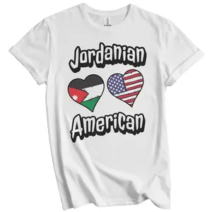 Jordanian American Flag Hearts Combo Jordan T-Shirt