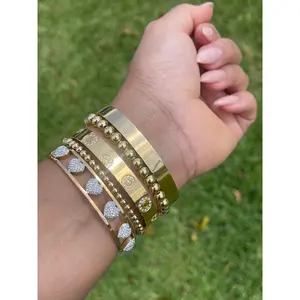 Gold Bangle Bracelet/ Stackable Bangles Arm Candy (5)