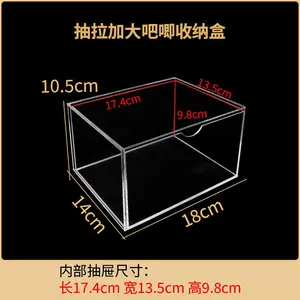 HD Clear Acrylic Display Cabinets Multi-Level Tower W/ Humidity-Control Drawers Stand for Figurines, Badges & ACG Anime Cards