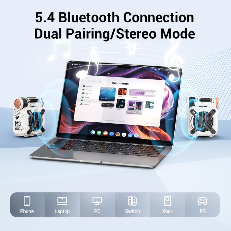 CHENYUNN.US M3 Studio Audio Mini Portable Bluetooth Speaker with 3D Sound Bass Boom Waterproof Racing Style for Office Sports Outdoors Travel Black Compact Stereo CY