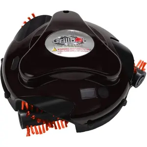 Automatic Grill Cleaning Robot with Nylon Brushes, Electric BBQ Cleaner Brush with Motorized Power, Cordless Rechargeable Grill  for Outdoor Grills (Black)