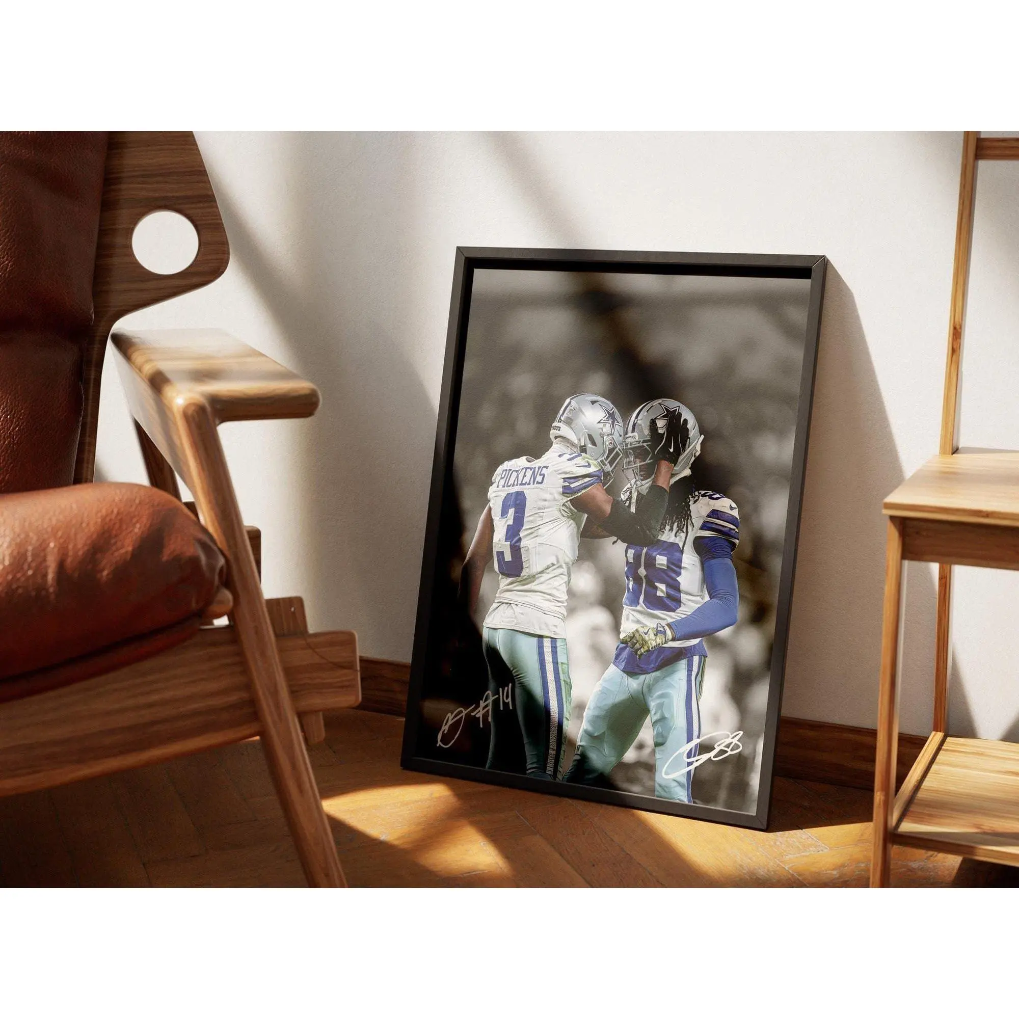CeeDee Lamb Poster, George Pickens Poster, Signed Football Poster, Gift For Fans( Unframed - Print Only )