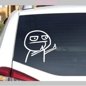 Middle Finger Stick Figure Funny  | Vinyl Decal Sticker For Cars, Mugs, Cups, Windows, Laptops