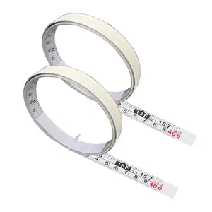 2 count Self-Adhesive Measuring Tape,Imperial & Metric Tape Measure Sticker Ruler,Measure Workbench Ruler for Woodworking,,Drafting Table, 157Inch,White