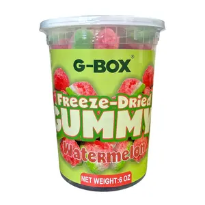 G-BOX Freeze-Dried Watermelon Gummies Candy 6 OZ, Freeze Dried Candy, Sweet Sour Gummies, Gummy Candies, Freeze Dried Fruit Slices Candy, TikTok Trend Items, Delightful Crunchy Fruity, Made in USA