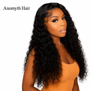 $59.99=100% Human Hair Deep wave Body wave Lace Front Wigs Human Hair Wigs for Black Women 180% Density 13X4 HD Transparent Lace Frontal Human Hair Body Wave/Deep Wave/Straight Hair Wigs for Black Women (22 Inch)
