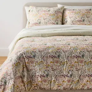 Reversible Floral and Stripe Comforter Set - Threshold designed with Studio McGee