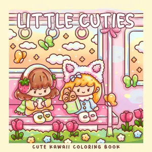 Little Cuties: Spring Kawaii Girls Coloring Book: Cute and Cozy Coloring Scenes for Kids and Adults (Sweet & Kitsch) Paperback