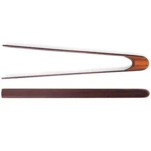 Earlywood 13-Inch Wooden Tongs for Grilling, Rotating Bacon, Brussels and More - Hardwood Air Fryer Utensil Tongs Sturdy