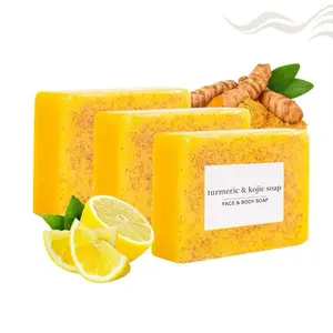 4pieces turmeric &kojic soap face body  cleansing