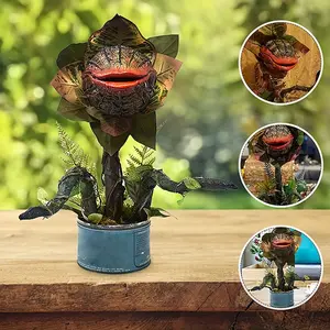1pc Horror Piranha Flower Garden Statue, Cannibal Plant Figurines Artificial Corpse Flower Resin Sculpture Halloween Scary Props For Indoor Outdoor Home Decor Patio Lawn Yard Ornaments, Home Decor Room Decor Theme Party Decor fake  flowers religious home