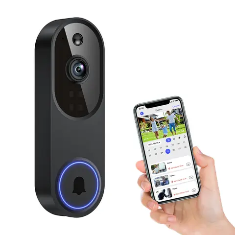 Wireless Video Doorbell Camera - 1080P HD Smart Home Gadget, Home Security System with 6 IR Night Vision, AI Human Detection, Motion Sensor, Instant Alert, 2-Way Audio, 2.4G WiFi Only, Easy Installation, Rechargeable Battery, Cloud Storage