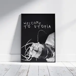 Welcome to utopia Rapper Album Poster, HD No Canvas Poster print, Vintage Poster, Art Collectibles, Home decor, Wall Art, UnNo Framed Room Gift