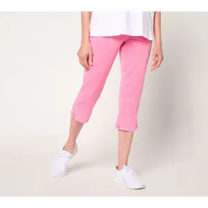 Belle by Kim Gravel Petite Delray Denim Capri Pant