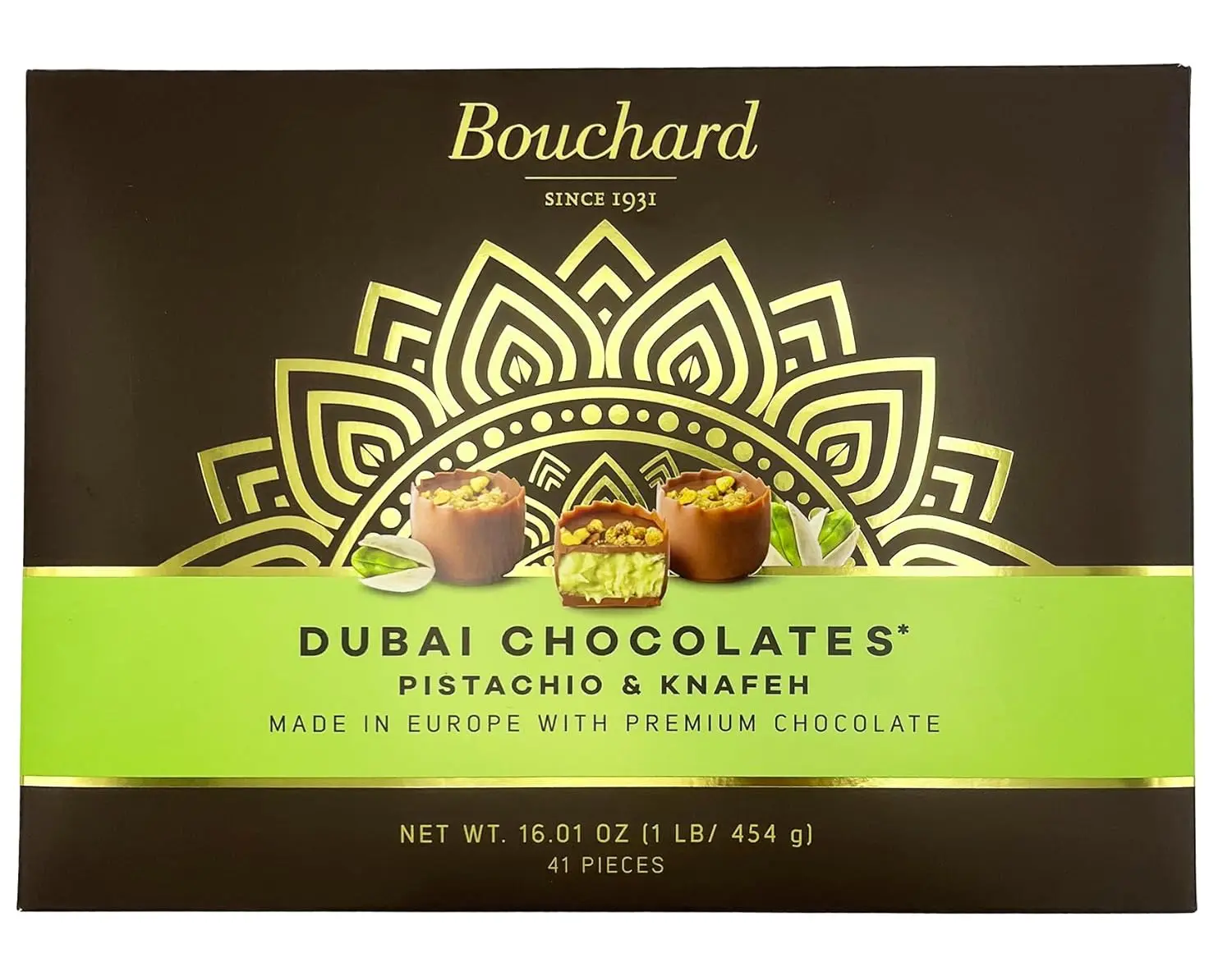 ひろしH4CBH 15% Dubaichocolate 2本 Bouchard Dubai Chocolates Pistachio & Knafeh 16.01 OZ 1 LB 454g 41