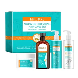 Moroccan Hair Care Gift Set, Moisturizing Argan Oil Shampoo, Conditioner, Essential Oils, Hair Mask, Promotes Scalp Circulation, Anti-Frizz, strengthens hair roots and dense hair. (Rich in Moroccan nut oil, keratin, and jojoba seed oil)