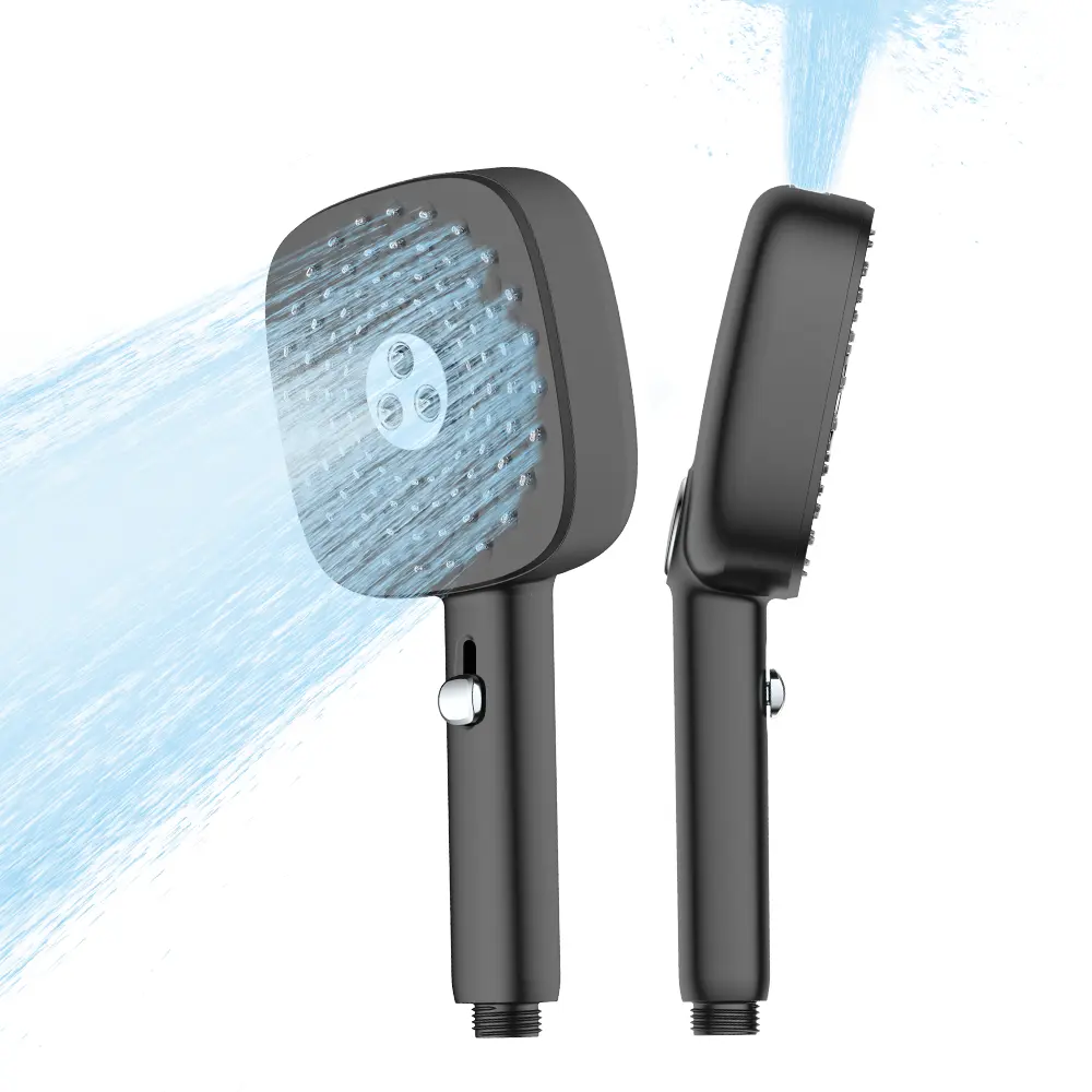 4-Mode High Pressure Handheld Shower Kit - ABS Plastic, Anti-Clog Nozzles, Easy Push Switch, Power Wash for Indoor Bath, Bathroom Fixtures Shower Equipment, High Pressure Showerhead, Shower Head With Handheld High Pressure