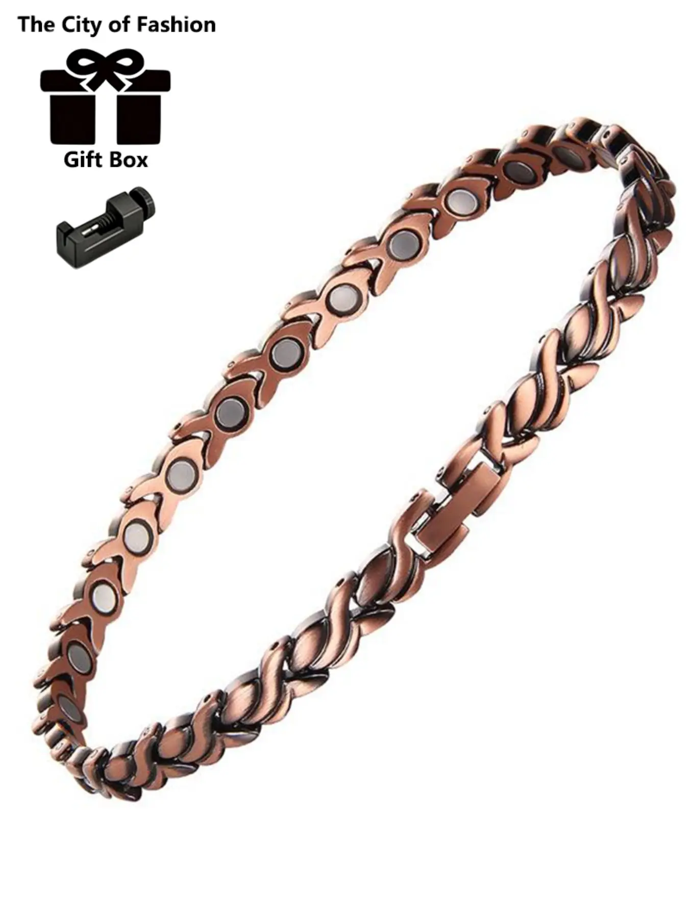 Elegant Vintage Pure Copper Anklet for Women, Magnetic Bohemian Fashion Jewelry, Exquisite Jewelry Gift, Adjustable Simple Design, Perfect for Daily Wear and Vacations