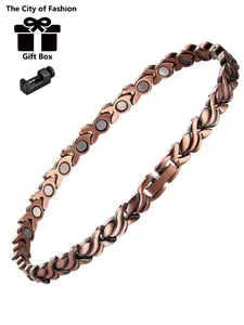 Elegant Vintage Pure Copper Anklet for Women, Magnetic Bohemian Jewelry, Exquisite Jewelry Gift, Adjustable Simple Design, Perfect for Daily Wear and Vacations