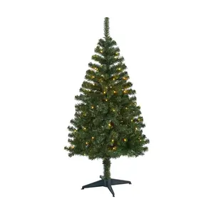 4' Christmas Tree with 100 Clear LED Lights byNearly Natural