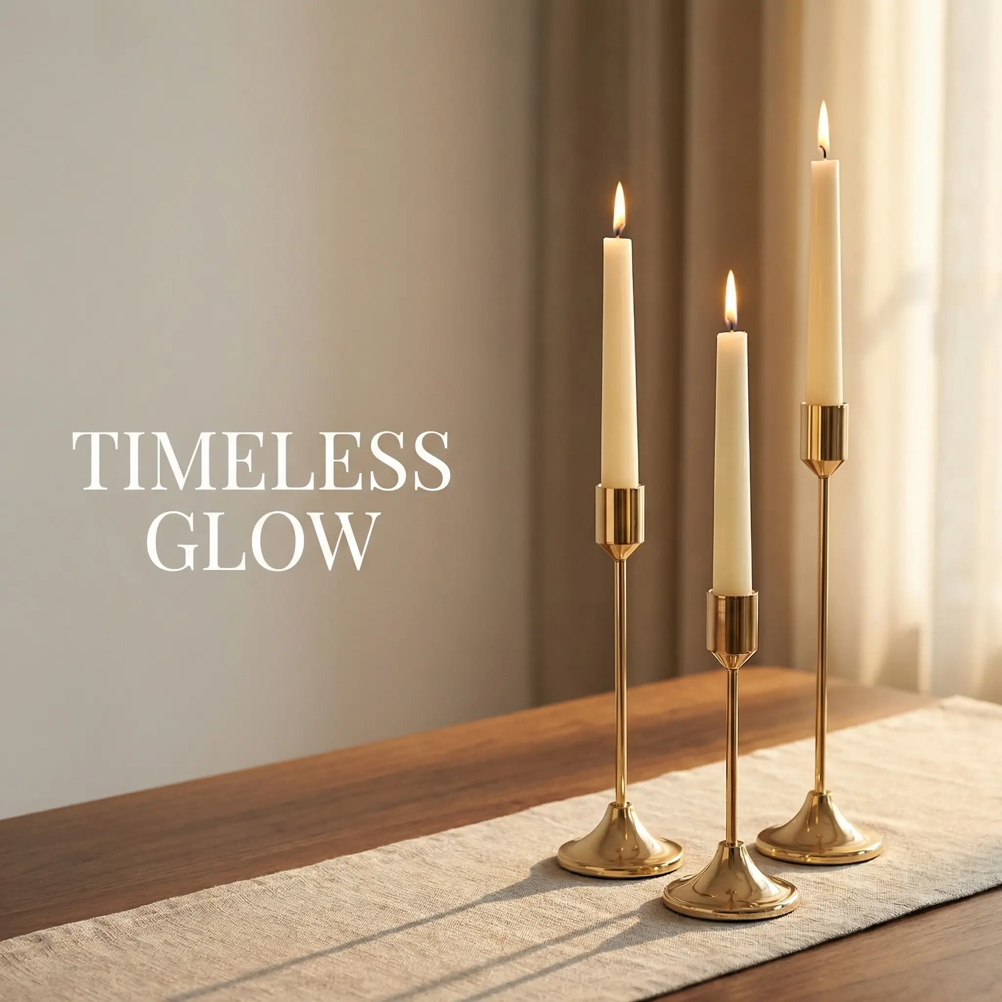 3Pcs Aluminum Tapered European Vintage Candle Holder Set - Aesthetic Home Decor, Tabletop Accent for Atmosphere Enhancement, Engagement & Anniversary Celebrations