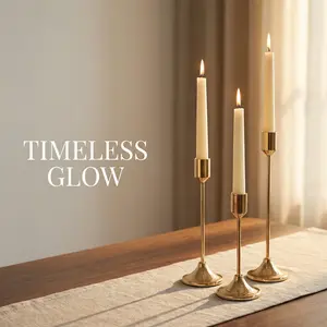 3Pcs European Vintage Candlesticks, Table Decor for Wedding, Party & Home