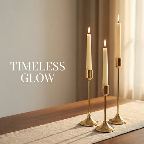 12Pcs Dainty Aluminium-Iron Tapered Candle Stand Vintage Set, European Design Ambient Style Candleholder Sets, Aesthetic Room Decor House Decor for Engagement Tabletop Centerpieces (Candles Not Included)