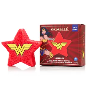 Wonder Woman Lavender Body Buffer | DC Superhero Body Wash Infused Buffer