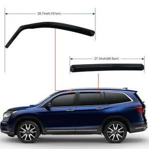 In Channel Rain Guards for HONDA Pilot 2016-2022 Sport/EX-L/Special Edition/Trail Sport, for HONDA Passport 2019 2020 2021 2022 2023 Original Window Deflectors, Vent Window Visors-4pcs