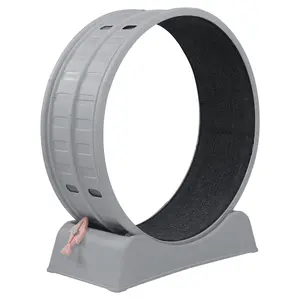 31.5" Silent Pet Exercise Wheel with Gray Carpet Track - Indoor Activity Station for Cats, Small Animals, 15kg cat treadmill