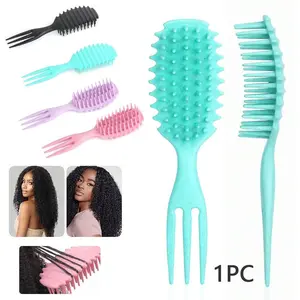New Curly Hair Comb Curling Brush Styling Comb Bounce Comb Suitable for Dry Wet Hair Multiple Scenarios Women Use