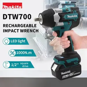 Makita DTW700 1000N.m 1/2" Impact Wrench for Tire Changing, Heavy Duty Fastening and Construction Bolting
