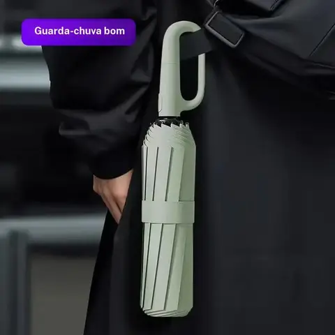 Unisex Portable Folding Leisure Umbrella Family Value Set — Featuring a dual-rib structure and a creative ring handle for easy hanging; windproof and rainproof; automatic open/close mechanism; 4-piece set.