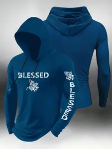 Men’s Blessed Prayer Hands Crackle Print Long Sleeve Hoodie, Faith‑Inspired Sleeve Graphic Pullover, Inspirational Casual Streetwear Hooded Top#BlessedPrayerHoodie #FaithGraphicPullover #MensLongSleeveHoodie #ReligiousStreetStyle #TikTokFashion