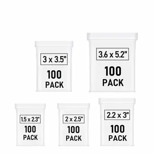 500 Pcs Small Plastic Bags, Small Bag, Mini Baggies, Jewelry Bag Clear Plastic, 5 Assorted Sizes, Resealable Poly Bags for Pill, Storage, Candy, Packaging