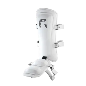 Guardian Legion Hard Shell Pro Baseball Leg Guard (White Black)