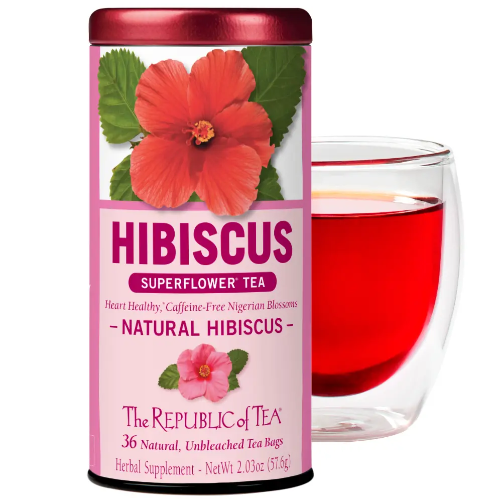 The Republic of Tea - Natural Hibiscus Superflower Herbal Tea, 36 Tea Bags The Republic of Tea - Natural Hibiscus Superflower Herbal Tea, 36 Tea Bags